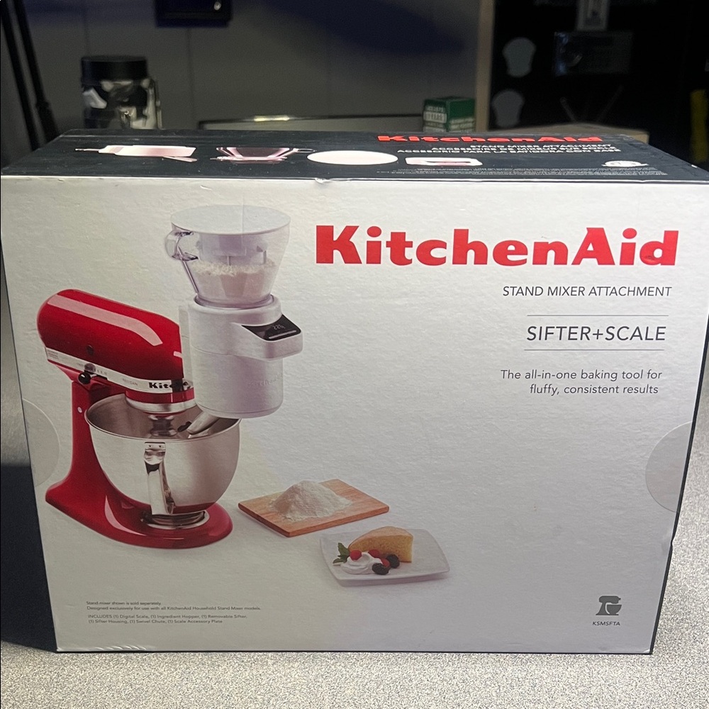KitchenAid Red Sifter + Scale Stand Mixer Attachment